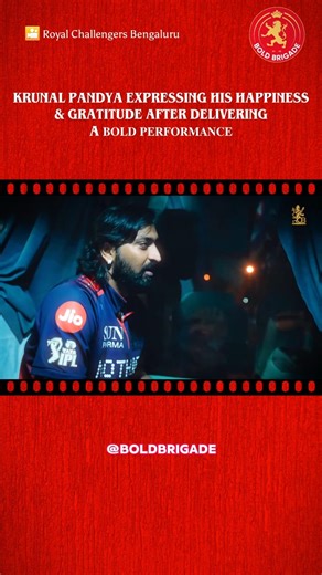 KRUNAL PANDYA'S FEELINGS AFTER HIS MATCH-WINNING PERFORMANCE 🤗 | RCB VS MI - IPL 2026 | #BoldBrigade