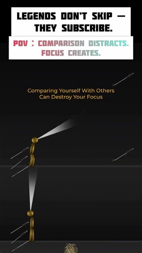 Comparison distracts. Focus creates. 🎯 Stop watching others. Start building yourself.
