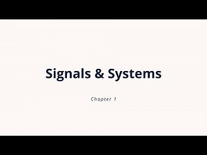 CH1. Part1- Theory/ Definitions and Classifications of Signals