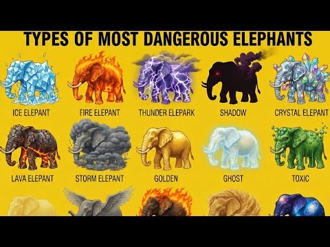 Types of Most Powerful Elephants Ever | Fire vs Ice vs Thunder Elephant