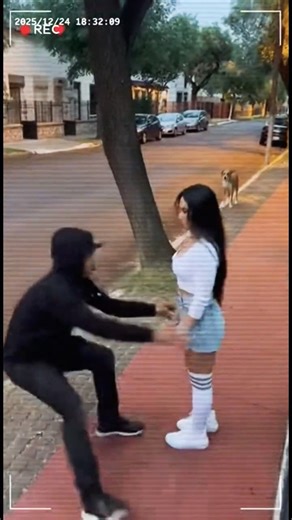 ¡ELLA caminaba tranquila, pero este FIRULAIS notó algo extraño...😱😊