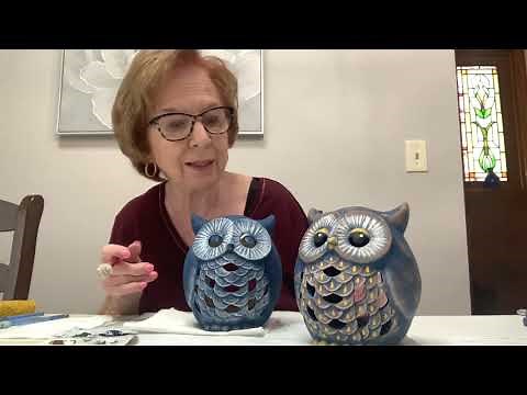 Ceramic Owl Lantern