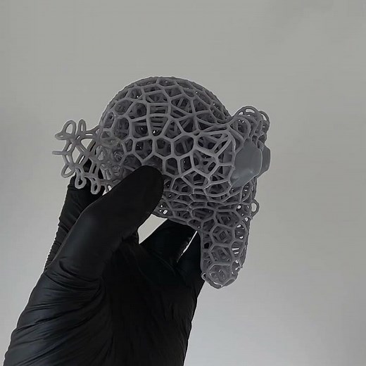 Blender Monkey with Voronoi Lattice #3dprinting #blender #geometrynodes