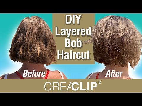 DIY Layered Bob Haircut! Live on BEACH!