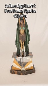 Antinea Egyptian Art Deco Bronze Figurine Chiparus #artdeco #chiparus #canonburyaniques #demetrechiparus #decobronze #artdecobronze #1920s | Canonbury Antiques