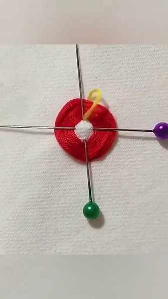 Viral Embroidery Design: Easy Flower Stitch with Hijab Pins