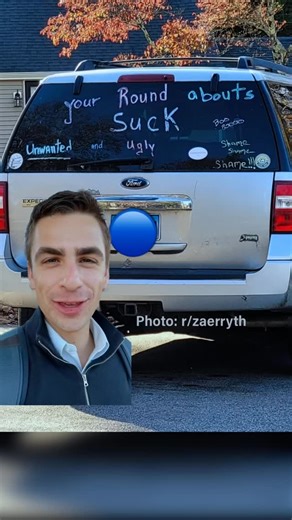 32K views · 12 reactions | Someone driving around Connecticut is clearly very upset about new roundabouts. They’re being installed statewide because they’re safer and more efficient for traffic flow. #roundabout #driving #connecticut #driver #ct | Andrew Rowan | Facebook