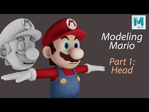 Modeling Super Mario in Autodesk Maya 3d : Part 1 : Head