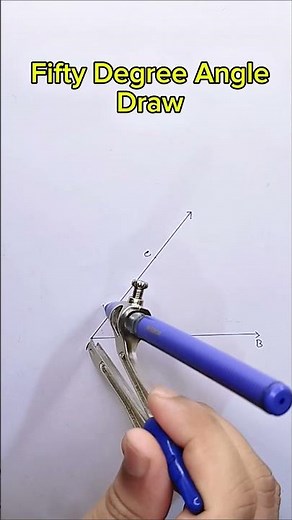 50° Degree Angle Draw Using Protractor