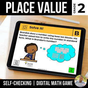 2nd Grade Digital Math Game | Place Value within 1000 | Distance Learning