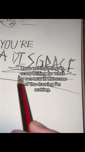 Creative Scary Writing for OCs in Art