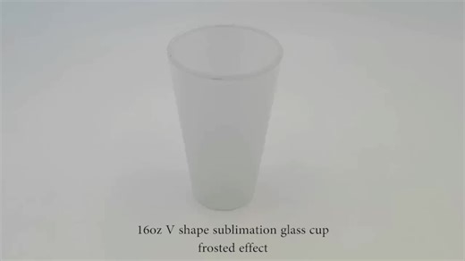 16oz V Shape Sublimation Frosted  Beer Stein Glass Beer Bottle Beer Mugs for Oktoberfest