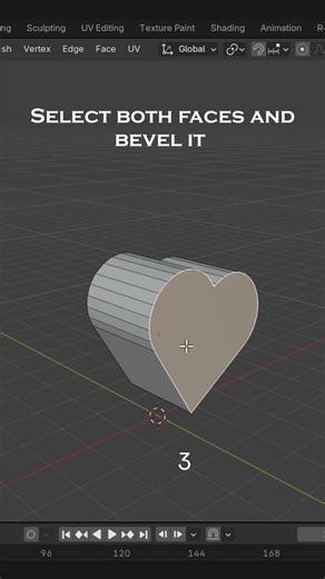 How to create heart shape in blender #tutorial #blender