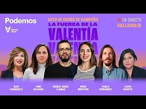 Acto en Valladolid: La fuerza de la valentía con Ione Belarra, Irene Montero, Miguel Ángel Llamas...