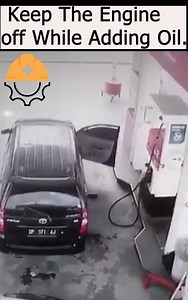 Keep the Engine off while Adding oil. #Safety#SafetyFirst#safetytips#safespace#safe#fbreelsfypシ゚viralシ#fbpost2024#fb#fbreelsfypシ゚ | Safety Plus