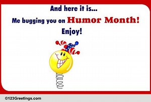 Share A Prank On Humor Month.