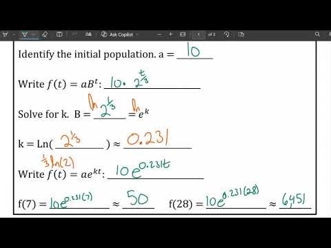 3a Formulate & Solve Exponential and Logarithmic Equations
