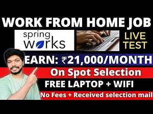 Springworks Hiring | Live Test | Work From Home Jobs 2024 | Online jobs at home