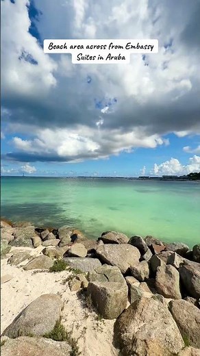 Beach area across from the Embassy Suites in the Palm beach area of Aruba