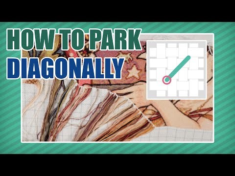 How to do the diagonal parking way of stitching fullcoverage cross stitch | Flosstube 81