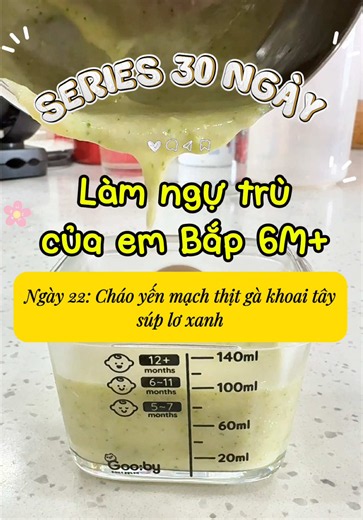 Thực đơn ăn dặm bé 6 tháng: Cháo yến mạch thịt gà khoai tây