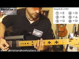 Gitarre runter stimmen auf "Drop D" | Tutorial Video Lesson Easy How to Deutsch HD