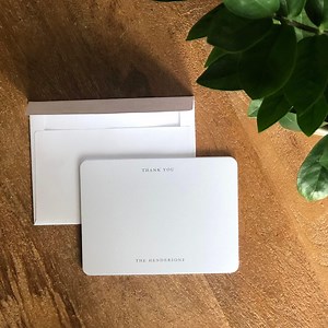 Personalized Thank You Notecards: Elegant Stationery Set With Envelopes - Etsy Canada