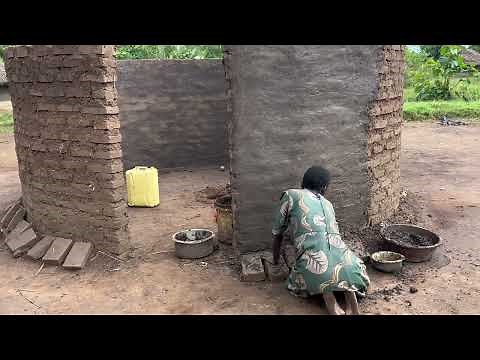 How #African Mothers Build #Traditional hut house with young generation watching to indirectly learn