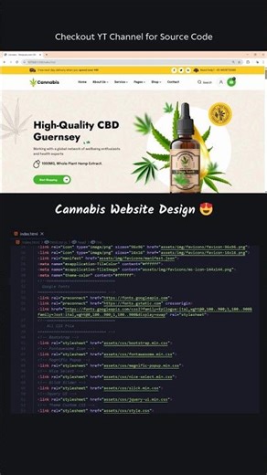Clean CBD Website Design 😍 HTML CSS JS #shorts