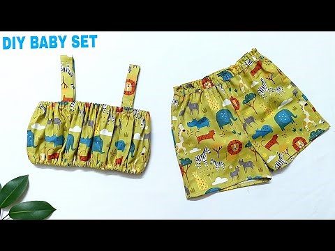 DIY Sewing Tutorial Baby Girl Clothes | How To Make Crop Top And Shorts