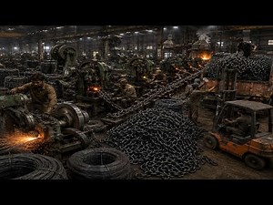 Amazing Chain Manufacturing Process | How Heavy Duty Steel Chains Are Made in Factory