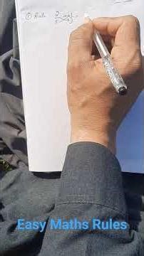 learn easy Maths rules