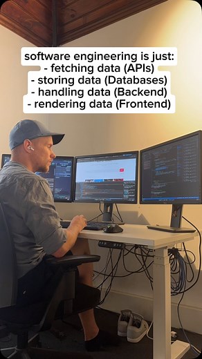 Jakub Varinsky • Fullstack Web Dev on Instagram: "Software engineering is all about data! Make sure to follow @webbyvaris for more! You fetch it, store it, process it, and display it. But the real question is—what do you want to build? • Frontend? Craft stunning UI/UX with React, Vue, or Flutter. • Backend? Manage logic, databases, and APIs with Node.js, Python, or .NET. • Full Stack? Handle both ends like a pro. • Mobile Apps? Develop iOS/Android apps with Swift, Kotlin, or React Native. • Game