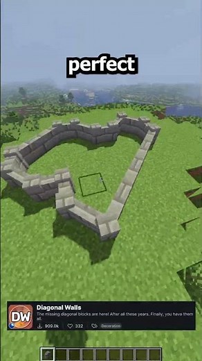 Minecraft Just Got DIAGONAL Walls! #minecraft