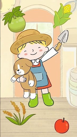 골짜기의 귀여운 농부🌾 #애니메이션 #thefarmerinthedell #어린이 #theworldofcuriouslinda #animation #린다의신기한여행