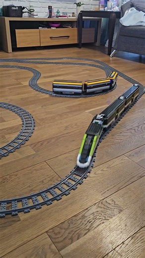Two LEGO trains racing on double loop layout! 60337 vs 60197
