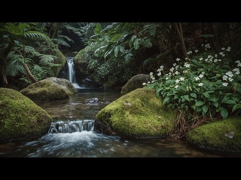 Night River Flow with Crickets and Wind