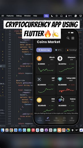 This Crypto App Tracks Real-Time Prices & News! (Built with Flutter 🚀) #shorts #flutter #tech