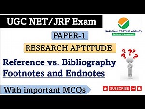 Reference Vs. Bibliography l Difference between Footnotes and Endnotes l Easy Explanation with MCQs