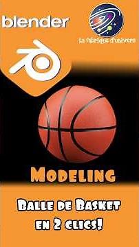 Tuto Blender FR: Modeling - Balle de Basket en 2 clics #blendertutorial