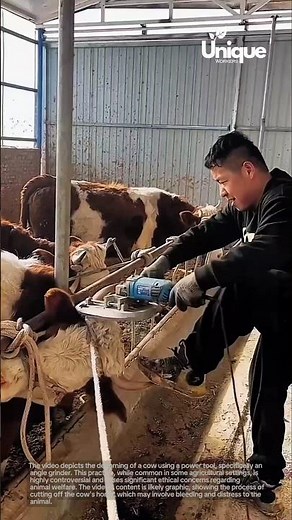 Cattle dehorning: a controversial power tool technique