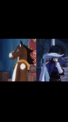 kaeya vs where his cavalry is 😔🔥🥀 #nodkrai #mondstadt #genshin #kaeya #horse idea from @민 !!!