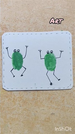 finger printing Art/ shorts/ YouTube shorts/ Painting /finger Painting / art/ frog/ Acrylic painting