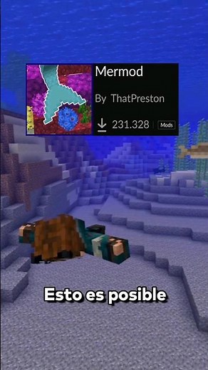 Minecraft Mermaid Mod - Mermod #minecraft #minecraftmods #shorts