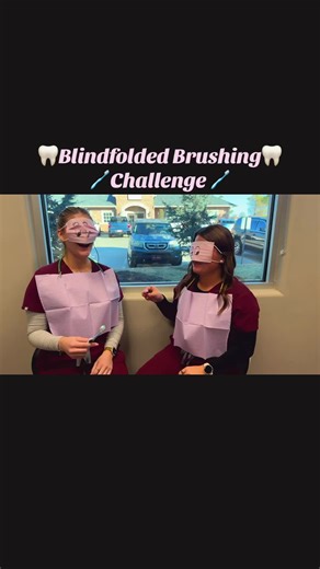 We thought brushing blindfolded would be easy… turns out we brushed our cheeks, our noses, and maybe each other more than our teeth 😂 10/10 do NOT recommend if you want dignity. 10/10 recommend if you want laughs. #MaskDentalStudio #DentalTikTok #FunnyFriday #BlindfoldedBrushing #DentalHumor