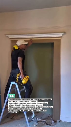 Perfect Crown Molding Corners Without Cutting #HomeImprovement #Carpentry #DIY