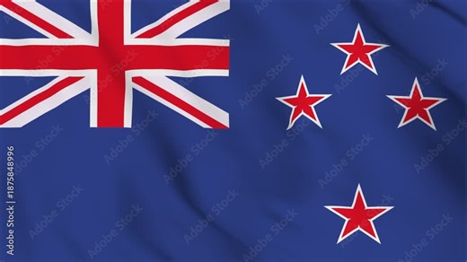 Australia Flag Waving Animation. Australia flag seamless loop animation. flag of australia