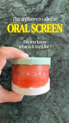 Anam Khan | An oral screen is a simple myofunctional appliance designed to correct muscle imbalance around the mouth. It helps retrain improper habits... | Instagram
