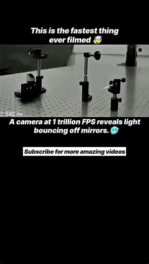 Capturing the Movement of Light at 1 Trillion FPS 🎥⚡​#science #light #physics #technology #optics