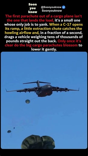 This is how the Air Force drops heavy gear #military #c17 #aviation